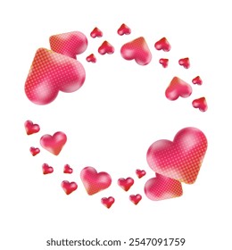 Heart shape decoration frame art template concept