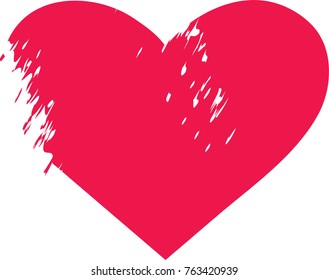 Heart shape, heart design element for Valentine's Day.
