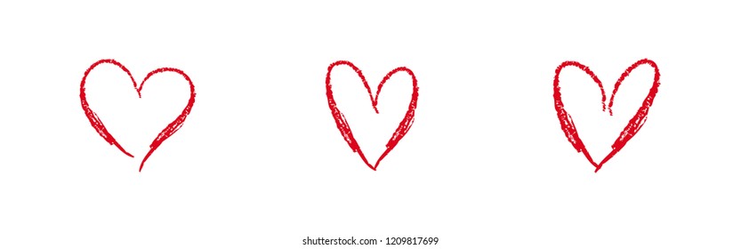 heart shape design, handmade vector illustration, love symbol