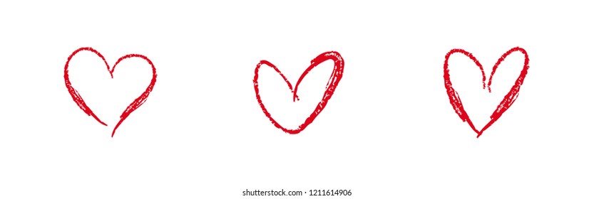 heart shape design, handmade vector illustration, love symbol