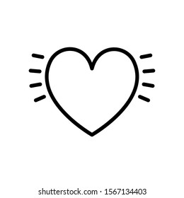 Heart shape design, Love passion romantic health wedding romance and decoration theme Vector illustration