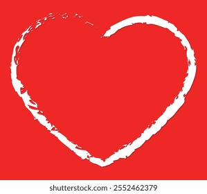 Heart shape design for love symbols, Set simple drawings heart symbols, valentines day related designs and frames, Red heart formed by Available in vector EPS format. editable vector file format.