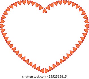 Herzform-Design für Liebe Symbole, Set einfache Zeichnungen Herz-Symbole, Valentinstag ähnliche Designs und Rahmen, Rotes Herz gebildet von Verfügbar in Vektor-EPS-Format. editierbares Vektordateiformat.