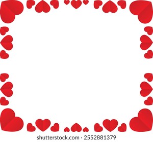 Heart shape design for love symbols, Set simple drawings heart symbols, valentines day related designs and frames, Red heart formed by Available in vector EPS format. editable vector file format.