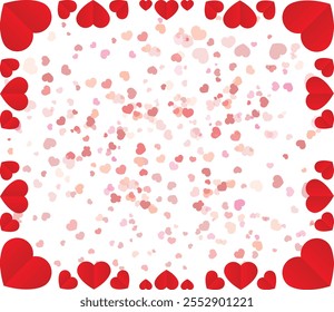 Heart shape design for love symbols, Set simple drawings heart symbols, valentines day related designs and frames, Red heart formed by Available in vector EPS format. editable vector file format.