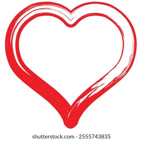 Heart shape design for love symbols, Set simple drawings heart symbols, valentines day related designs and frames, Red heart formed by Available in vector EPS format. editable vector file format.