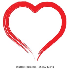 Heart shape design for love symbols, Set simple drawings heart symbols, valentines day related designs and frames, Red heart formed by Available in vector EPS format. editable vector file format.