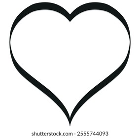 Heart shape design for love symbols, Set simple drawings heart symbols, valentines day related designs and frames, Black heart formed by Available in vector EPS format. editable vector file format.