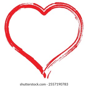 Heart shape design for love symbols, Set simple drawings heart symbols, valentines day related designs and frames, Red heart formed by Available in vector EPS format. editable vector file format.