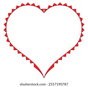 Heart shape design for love symbols, Set simple drawings heart symbols, valentines day related designs and frames, Red heart formed by Available in vector EPS format. editable vector file format.