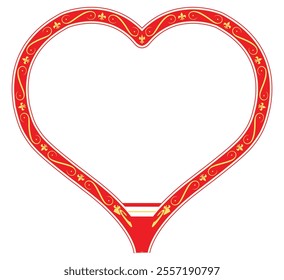 Heart shape design for love symbols, Set simple drawings heart symbols, valentines day related designs and frames, Red heart formed by Available in vector EPS format. editable vector file format.