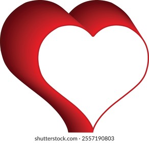 Heart shape design for love symbols, Set simple drawings heart symbols, valentines day related designs and frames, Red heart formed by Available in vector EPS format. editable vector file format.