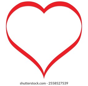 Heart shape design for love symbols, Set simple drawings heart symbols, valentines day related designs and frames, Red heart formed by Available in vector EPS format. editable vector file format.