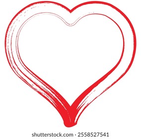 Heart shape design for love symbols, Set simple drawings heart symbols, valentines day related designs and frames, Red heart formed by Available in vector EPS format. editable vector file format.