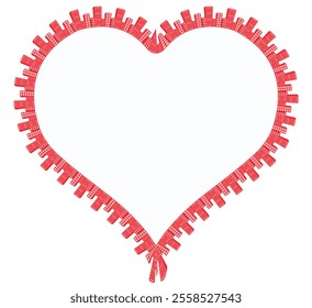 Heart shape design for love symbols, Set simple drawings heart symbols, valentines day related designs and frames, Red heart formed by Available in vector EPS format. editable vector file format.