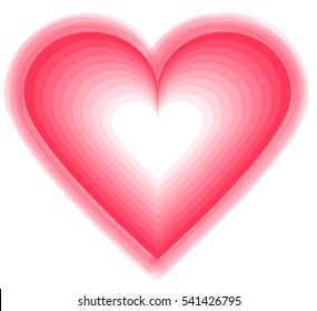 Heart shape design for love symbols. Textured Valentine's Day signs. Vector illustration.