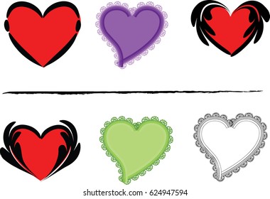 heart shape design set