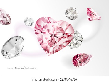 Heart shape diamond luxury background