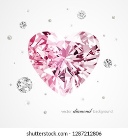 Heart shape diamond luxury background