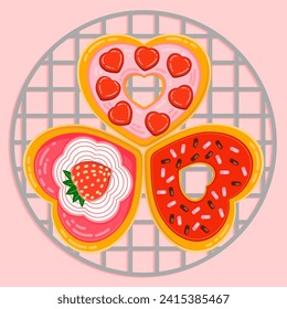 Heart Shape Donut for Valentine Day