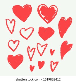 heart shape doodle sketch background