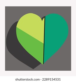 A heart shape eco-friendly logo icon vector-art-work. This is an editable high quality vector eps file.