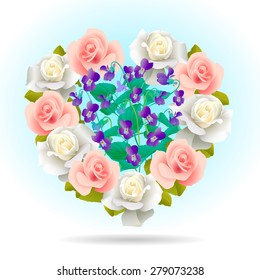 Heart Shape filled with Flowers