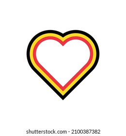 heart shape flag of belgium. vector illustration isolated on white background
