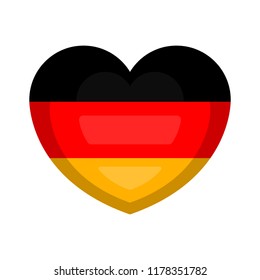 Heart shape with the flag of Germany