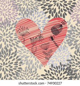 heart shape floral