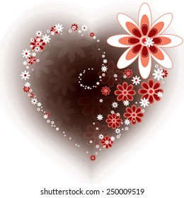 Heart Shape with Floral Design.