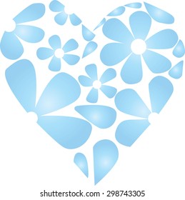 heart shape with flower