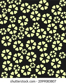 heart shape flower with black background vector image
