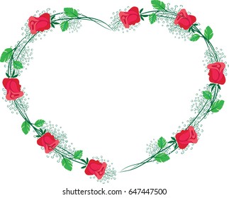 heart shape flower border