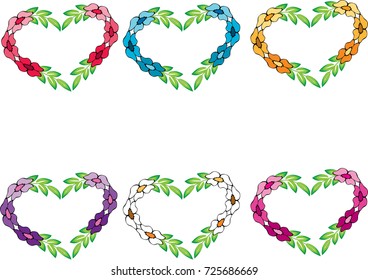 heart shape flower border