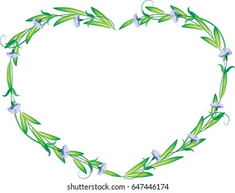 heart shape flower frame
