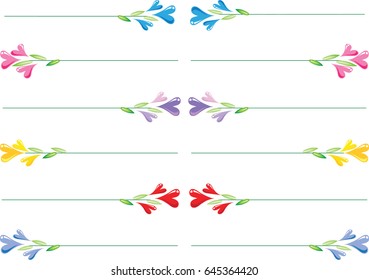 heart shape flower line