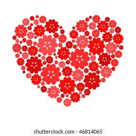 Heart shape with flowers