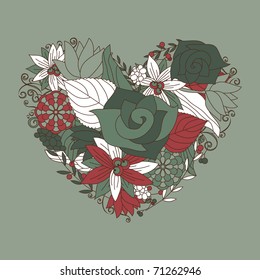 Heart Shape with Flowers