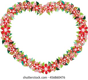 heart shape flowers border