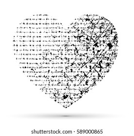 Heart shape with grunge texture.