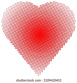 Fondo de medio tono de forma del corazón. Resumen salpicado con un fondo retro de estilo Pop Art. Elemento para afiches de diseño, tarjetas postales, interiores.