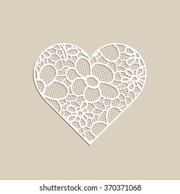  Heart shape with hand drawn floral ornament. Love concept for Valentines Day or Wedding design.