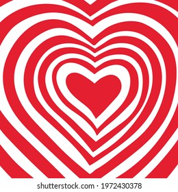 Heart shape hand drawn. Red heart stroke line.
