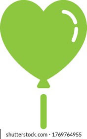Ein Helium-Ballon mit Herzform