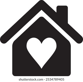  a heart in the shape of a house