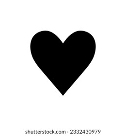 heart shape icon black isolated vector eps-10