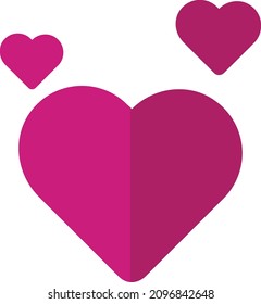 Heart Shape Icon. Happy Valentine's day signs and symbols. Love, couple, relationship, dating, wedding, holiday, romantic amour theme. 