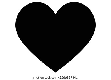 Heart Shape icon silhouette vector illustration
