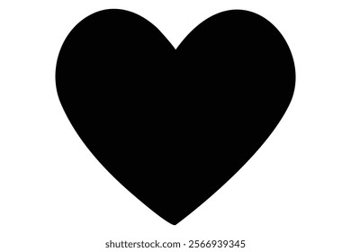 Heart Shape icon silhouette vector illustration
